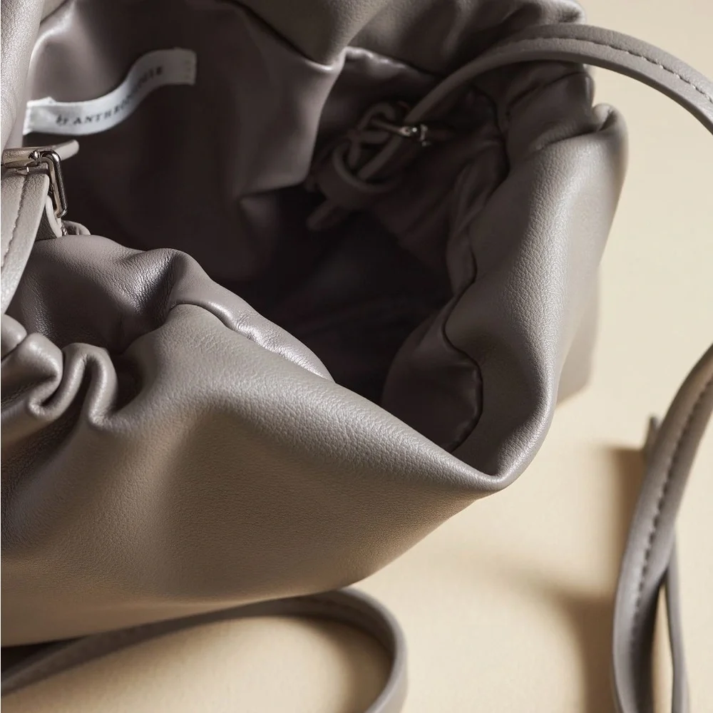 Anthropologie Cinched Faux-Leather Clutch . NWT - Picture 7 of 8